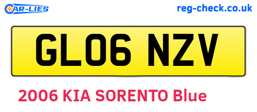 GL06NZV are the vehicle registration plates.