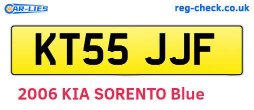 KT55JJF are the vehicle registration plates.