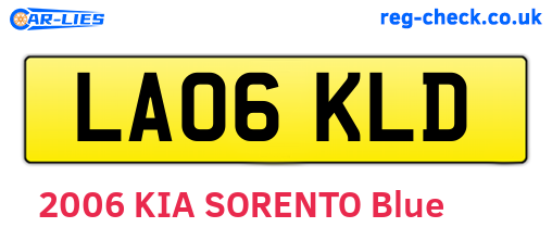 LA06KLD are the vehicle registration plates.