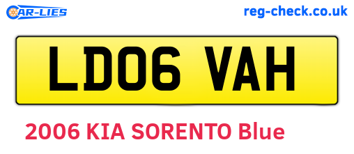 LD06VAH are the vehicle registration plates.