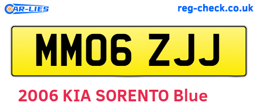 MM06ZJJ are the vehicle registration plates.