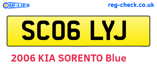 SC06LYJ are the vehicle registration plates.