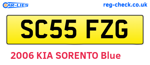SC55FZG are the vehicle registration plates.
