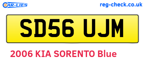 SD56UJM are the vehicle registration plates.