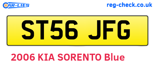 ST56JFG are the vehicle registration plates.