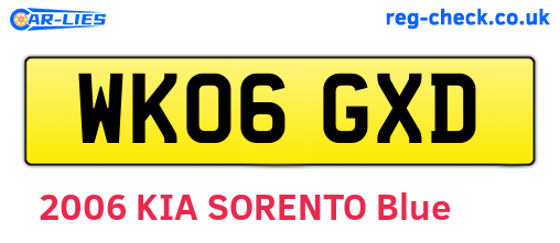 WK06GXD are the vehicle registration plates.