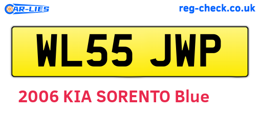 WL55JWP are the vehicle registration plates.