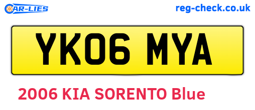 YK06MYA are the vehicle registration plates.