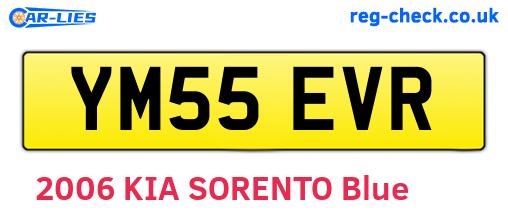 YM55EVR are the vehicle registration plates.