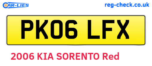 PK06LFX are the vehicle registration plates.