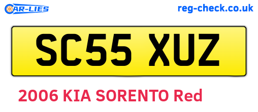 SC55XUZ are the vehicle registration plates.
