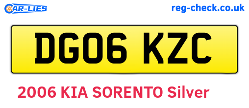 DG06KZC are the vehicle registration plates.