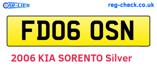 FD06OSN are the vehicle registration plates.