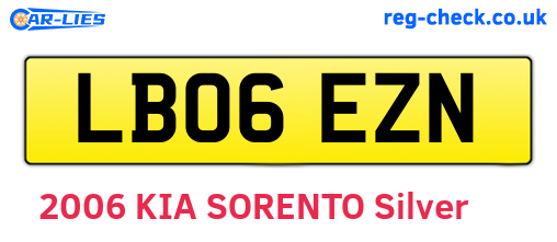 LB06EZN are the vehicle registration plates.