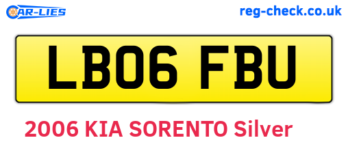 LB06FBU are the vehicle registration plates.