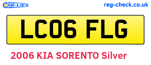 LC06FLG are the vehicle registration plates.