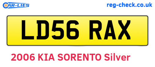 LD56RAX are the vehicle registration plates.