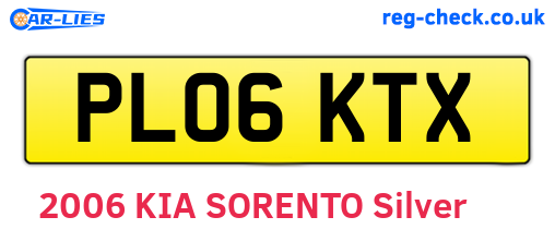 PL06KTX are the vehicle registration plates.