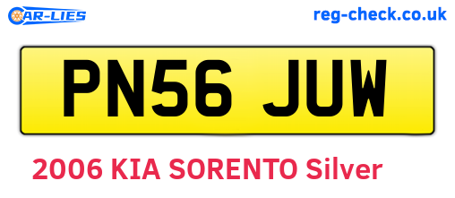 PN56JUW are the vehicle registration plates.