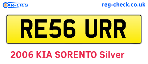 RE56URR are the vehicle registration plates.