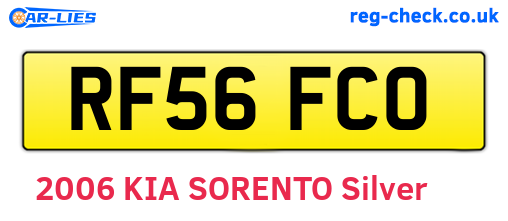 RF56FCO are the vehicle registration plates.