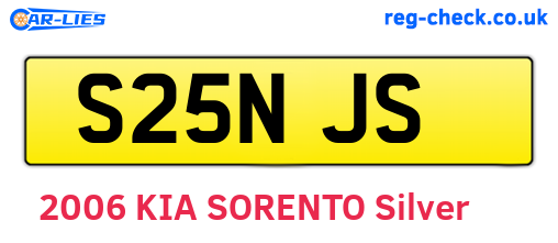 S25NJS are the vehicle registration plates.