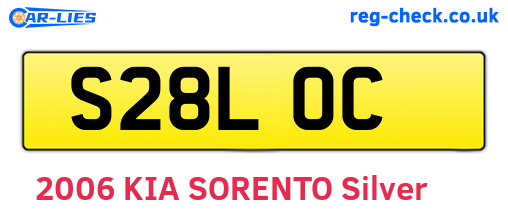 S28LOC are the vehicle registration plates.