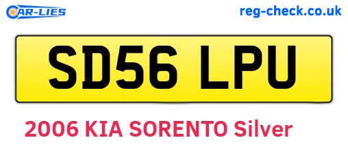SD56LPU are the vehicle registration plates.