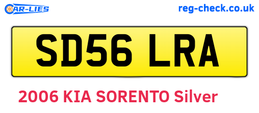 SD56LRA are the vehicle registration plates.