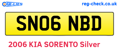 SN06NBD are the vehicle registration plates.