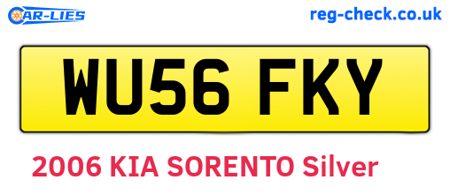WU56FKY are the vehicle registration plates.