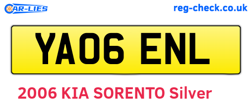 YA06ENL are the vehicle registration plates.