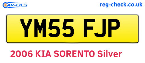 YM55FJP are the vehicle registration plates.