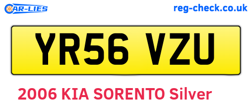 YR56VZU are the vehicle registration plates.