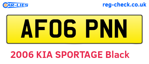 AF06PNN are the vehicle registration plates.