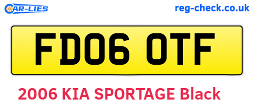 FD06OTF are the vehicle registration plates.