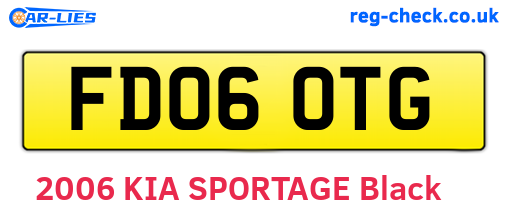 FD06OTG are the vehicle registration plates.