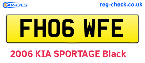 FH06WFE are the vehicle registration plates.