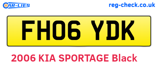 FH06YDK are the vehicle registration plates.