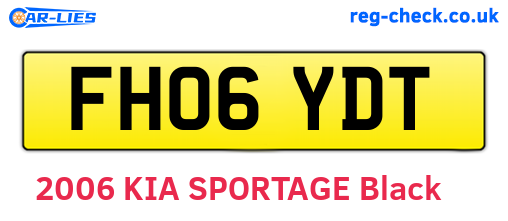 FH06YDT are the vehicle registration plates.