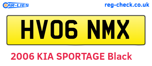HV06NMX are the vehicle registration plates.