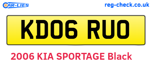 KD06RUO are the vehicle registration plates.