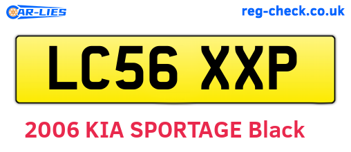 LC56XXP are the vehicle registration plates.