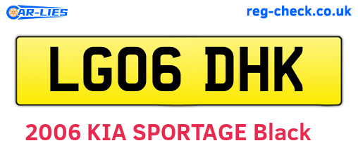 LG06DHK are the vehicle registration plates.