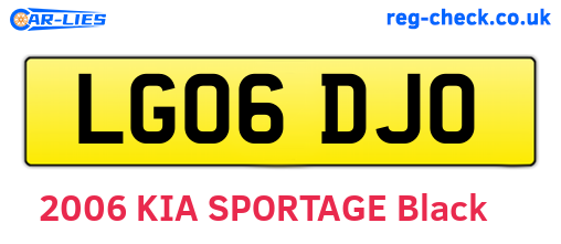 LG06DJO are the vehicle registration plates.