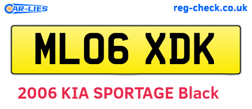 ML06XDK are the vehicle registration plates.