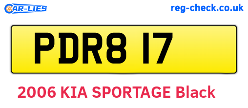 PDR817 are the vehicle registration plates.