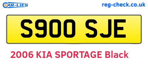S900SJE are the vehicle registration plates.