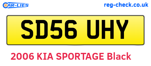 SD56UHY are the vehicle registration plates.
