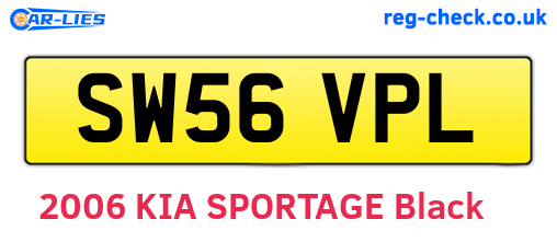 SW56VPL are the vehicle registration plates.